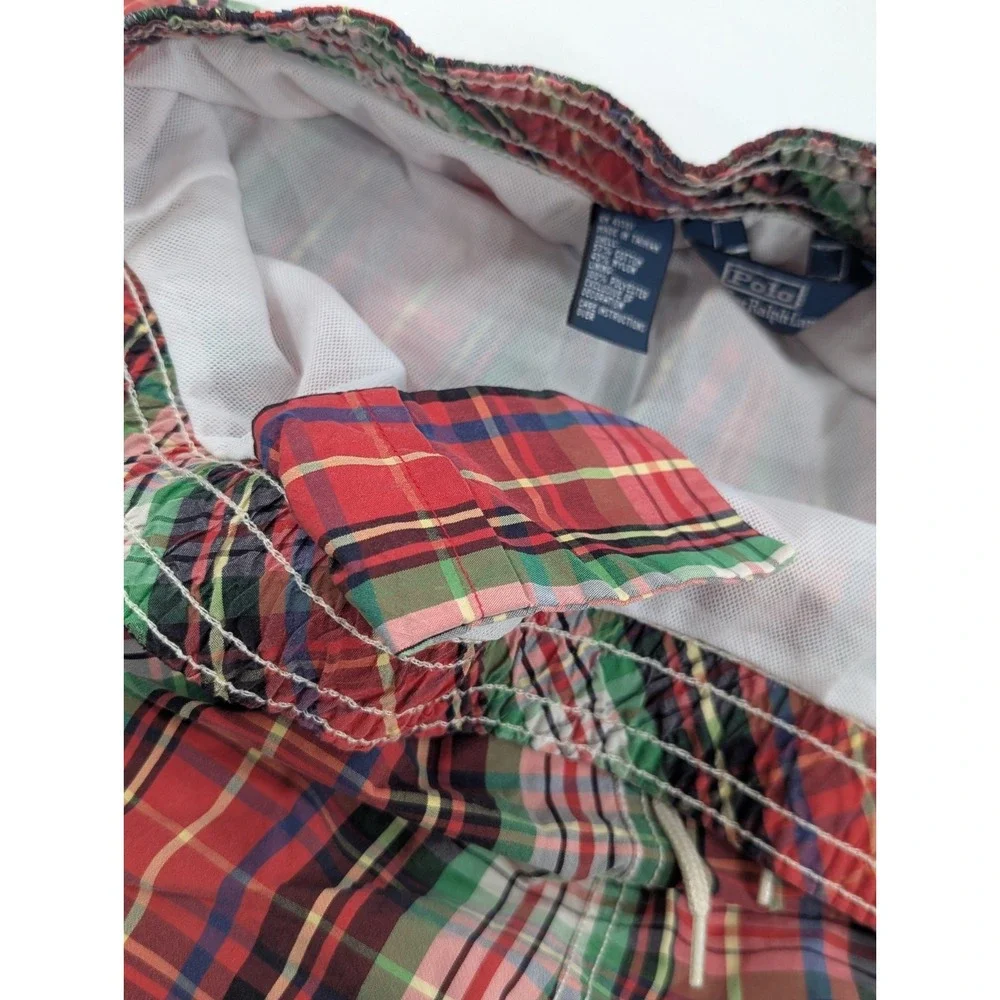 Vintage Polo Ralph Lauren Swim Trunks Mens 2XL Plaid 4